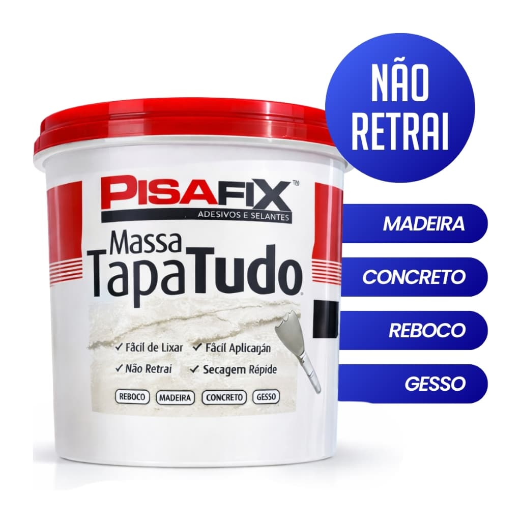 Massa Ultraleve Tapa Tudo Trincas Imperfeiçoes Parede 340g Branco