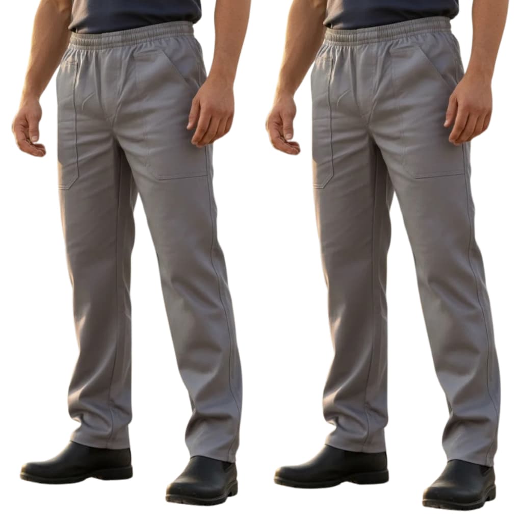 Kit C/ 2 Calça de Uniforme Terminal de Carga Brim Profissional Reforçada Trabalho Pesado Qualidade