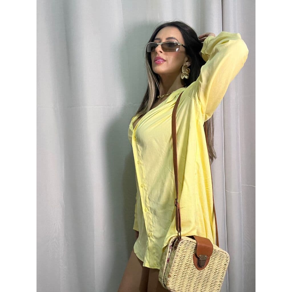 camisa feminina/Leve Caimento/ Perfeito Casual Elegante Confortável Moda Verão