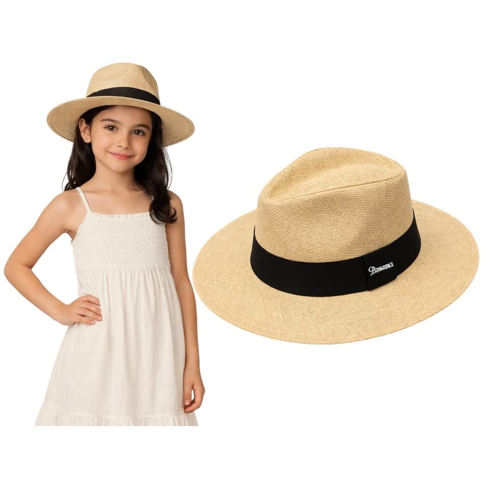 CHAPÉU PANAMÁ PROMOÇÃO INFANTIL PRAIA FEDORA MENINA ESTILO