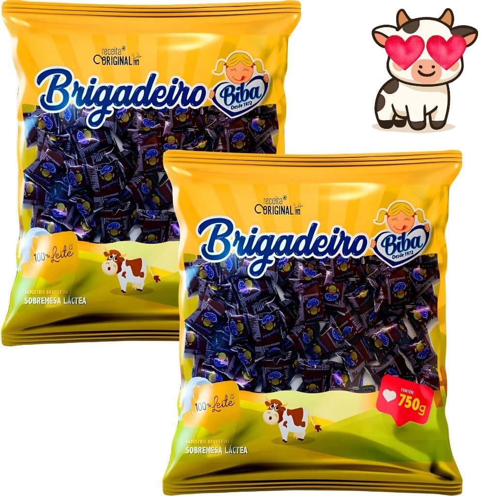 Chup Doces de Brigadeiro 750g 100% Leite Biba