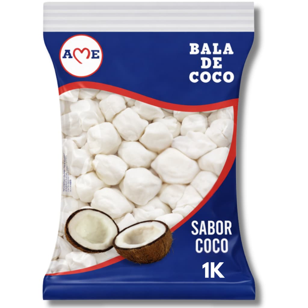 Balas De Coco ''Tipo'' Caseira 1Kg Ame Pacote Grande Ideal para Kits Festa e Decoração
