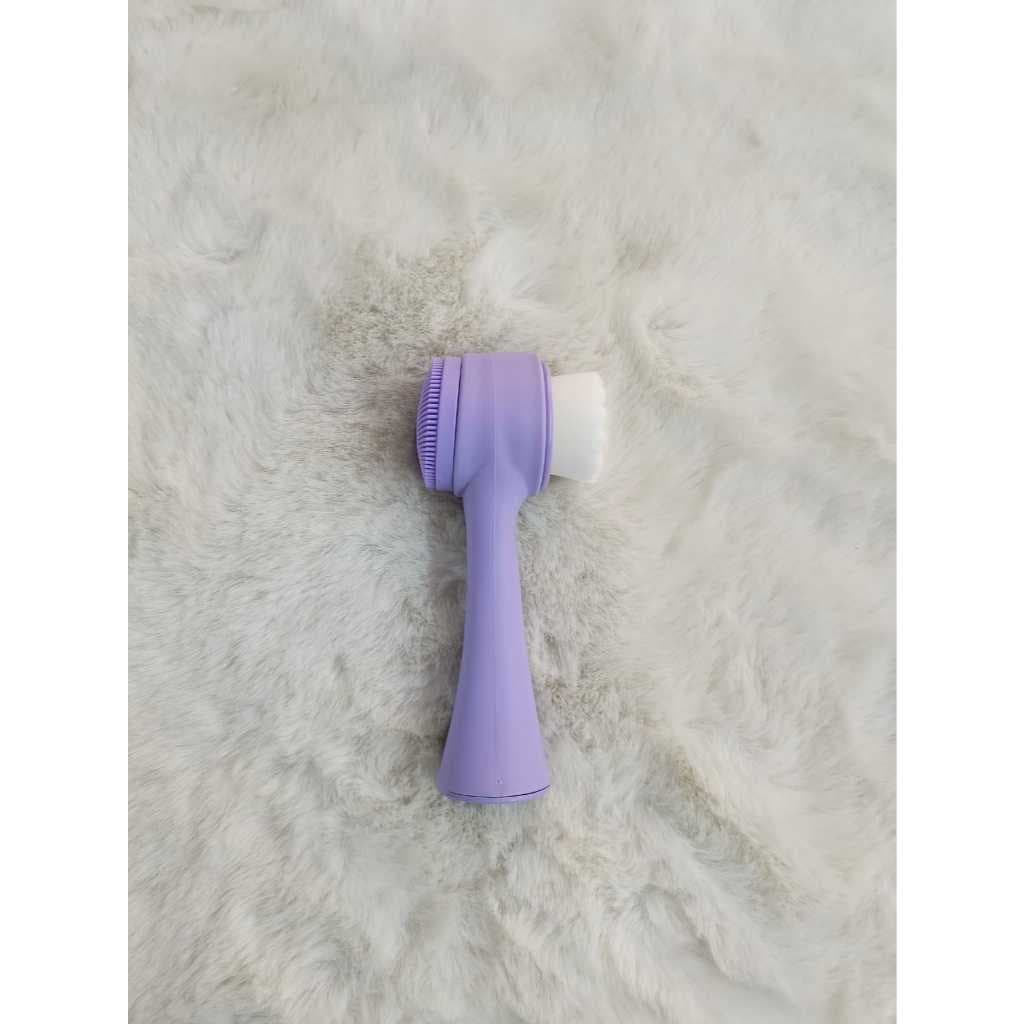 Escova de Limpeza Facial 2 em 1 com Cerdas e Silicone Dupla Função para uma Pele Perfeita