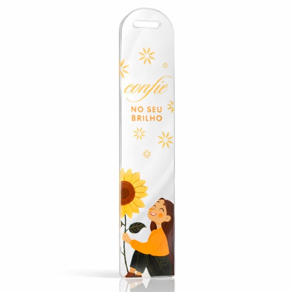 Marcador De Página Girassol Feminino - Kit 10 Unidades