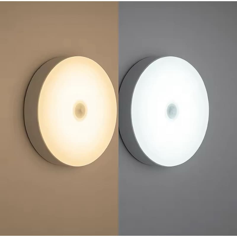 Luz Noturna LED Inteligente com Sensor de Movimento Humano e Cabeça de Sensor Digital, Sucção Magnética