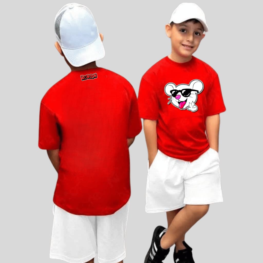 Emilly Vick Camisa Camiseta Infantil Robson Rato Leozin Lampada Void Raio Katlen Foguete Emili Emily