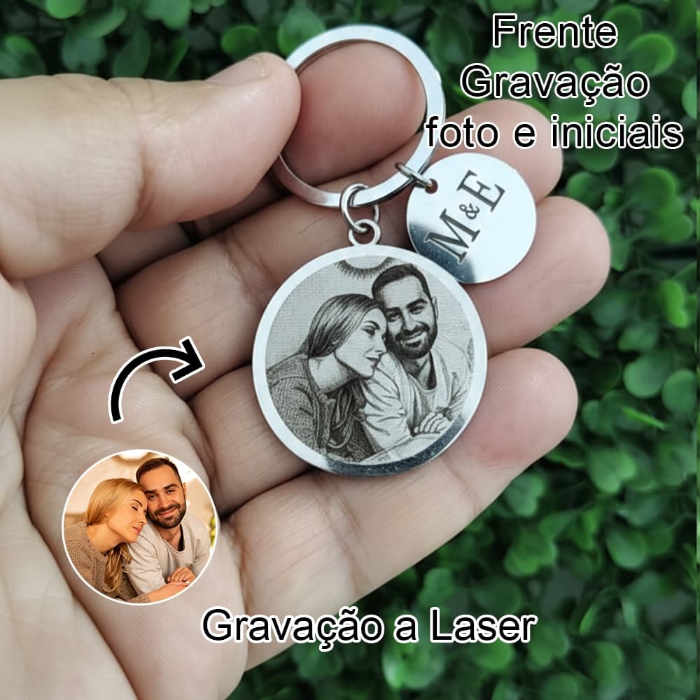 Chaveiro ideal para presentes - foto gravada a laser - calendário - dia dos namorados - aniversários