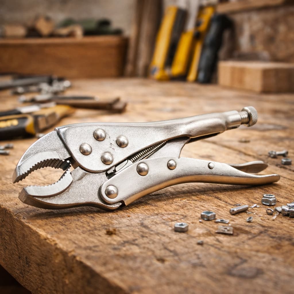 Alicate De Pressão 5 Polegadas Eda 0Lf Mini Mordentes Curvo Profissional Aço Cromo Cabo Ergonômico Ferramenta