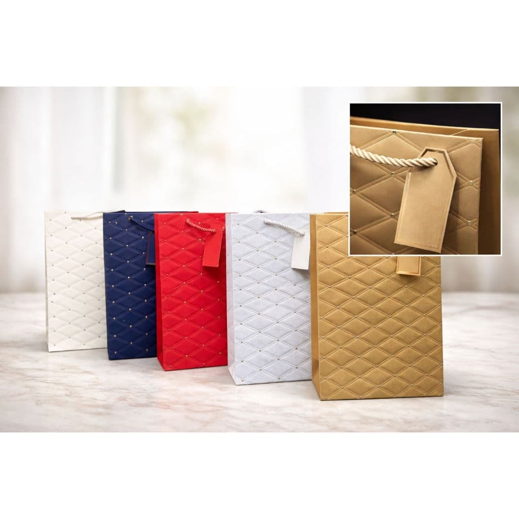 Sacola Para Presente Papel Luxo Lembrancinha Embalagem 32cm X 26cm X 12cm Premium 3d Dia das Mães