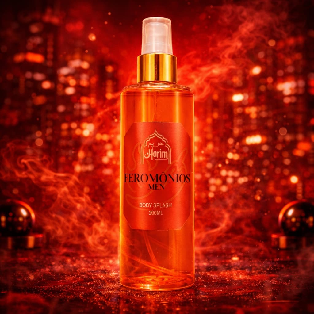 Perfume Feromônios Body Splash Masculino 200ml Harim Alta Fixação e Projeção Fragrância Magnética