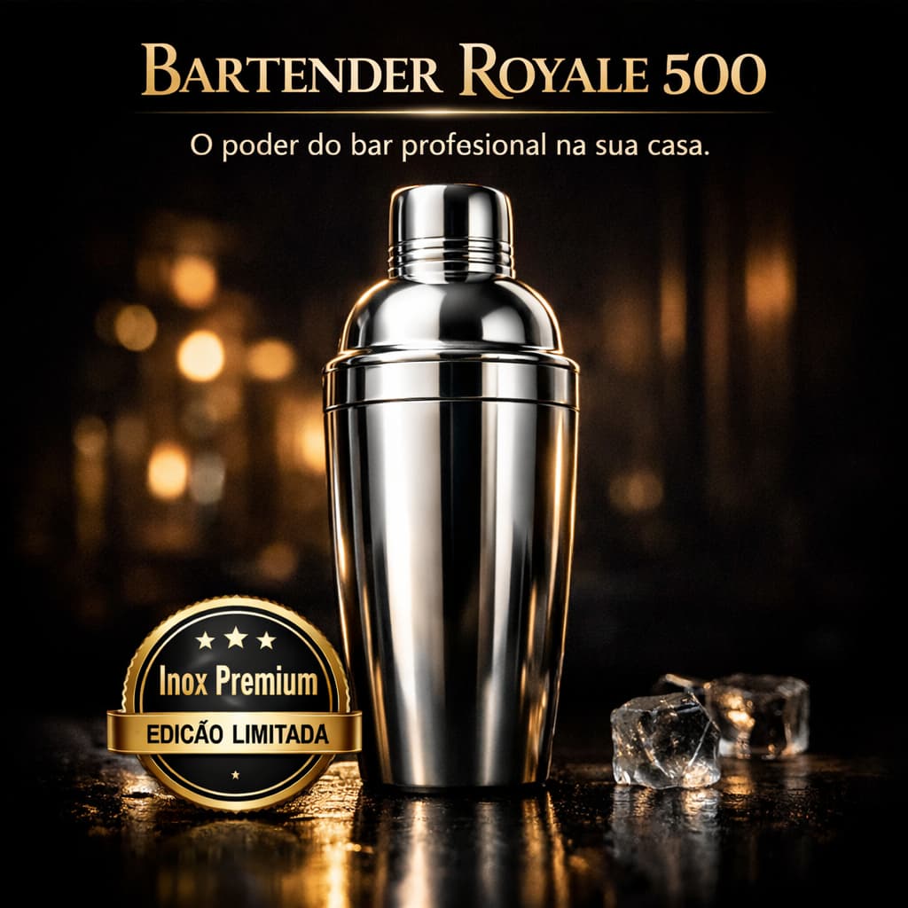 Coqueteleira Drinks Inox  500 ml Bartender Profissional