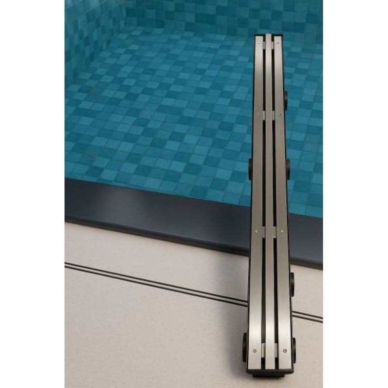 kit 9 unidades Ralo Linear Inox Slim Plus Com Coletor Modular Piscina