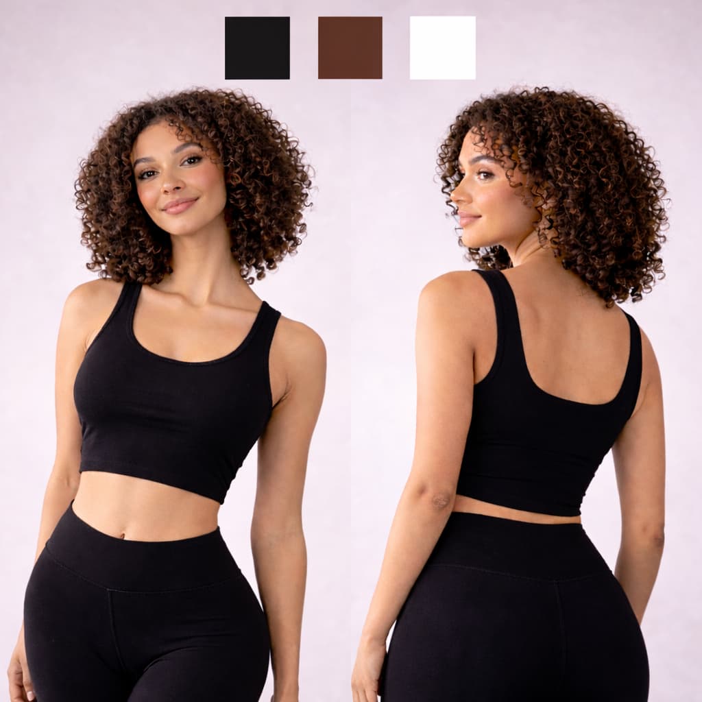 Cropped Feminino Suplex Premium Top Academia Fitness com Forro Confortável Alta Elasticidade