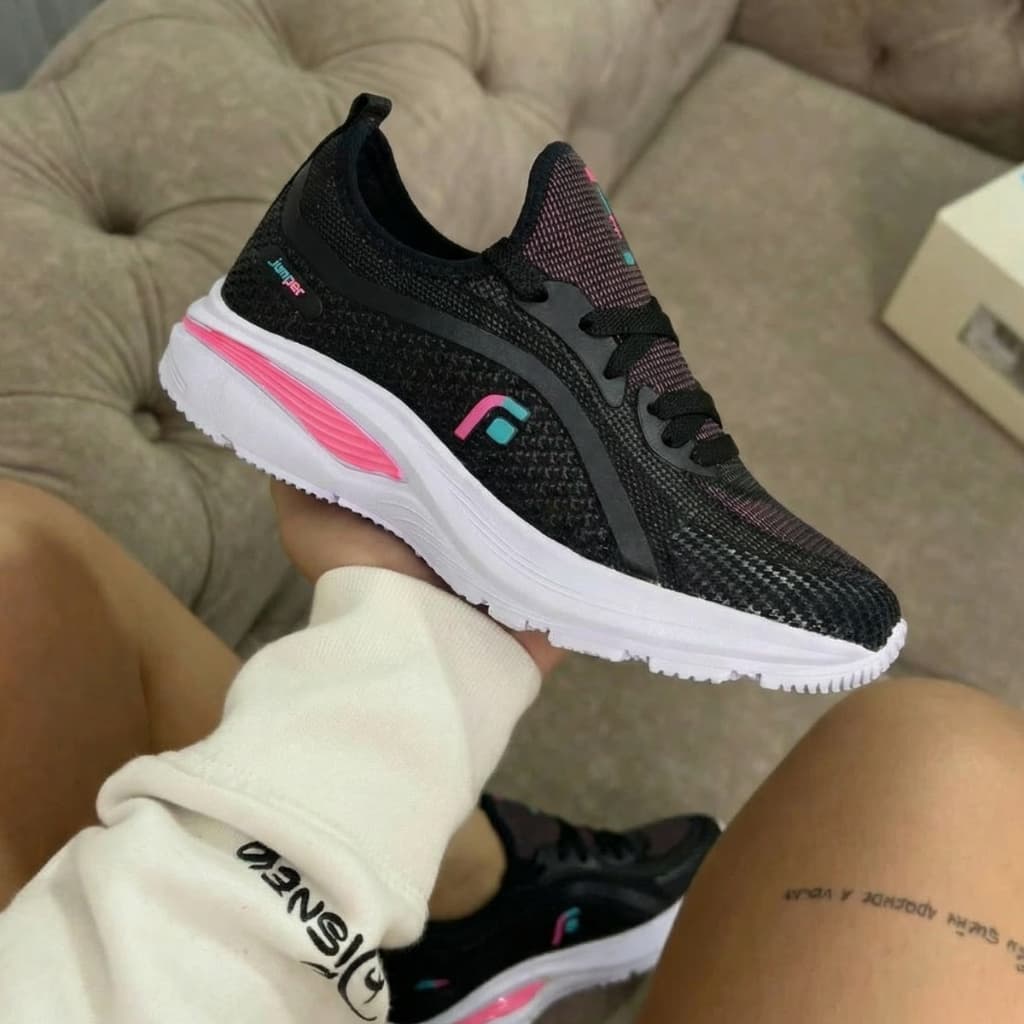 Tênis Feminino Confortável Lançamento Casual com Amortecimento para Corrida e Treino - Jumper