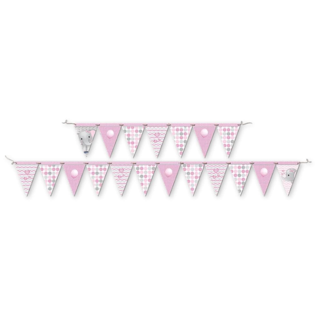 Faixa Decorativa Elefantinha Rosa 2,40m Aniversário/ Festas/ Chá Revelação Festcolor 1 Unidade