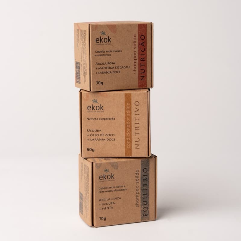 Kit para cabelos oleosos e cabelos secos - dois shampoos e um condicionador.