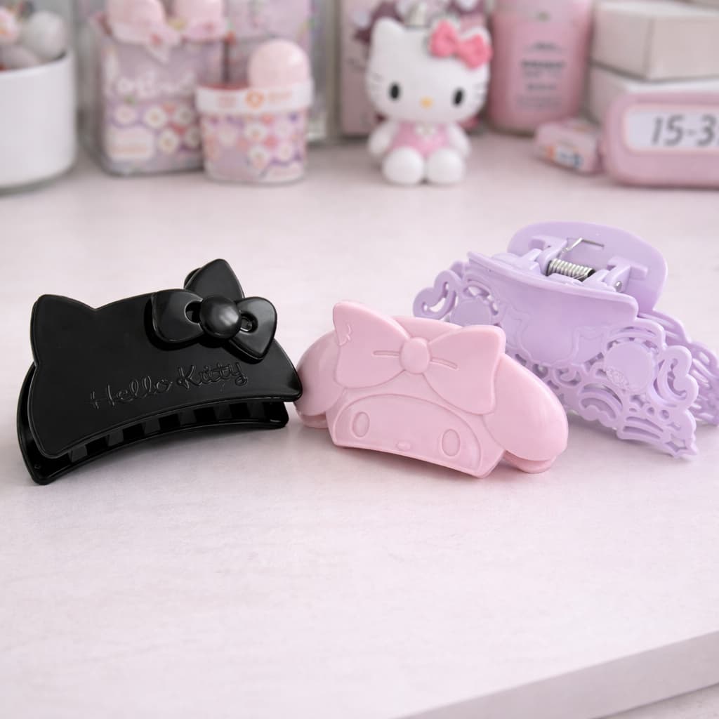 Prendedor Hello Kitty My Melody Little Twin Sanrio Presilha Piranha para cabelo