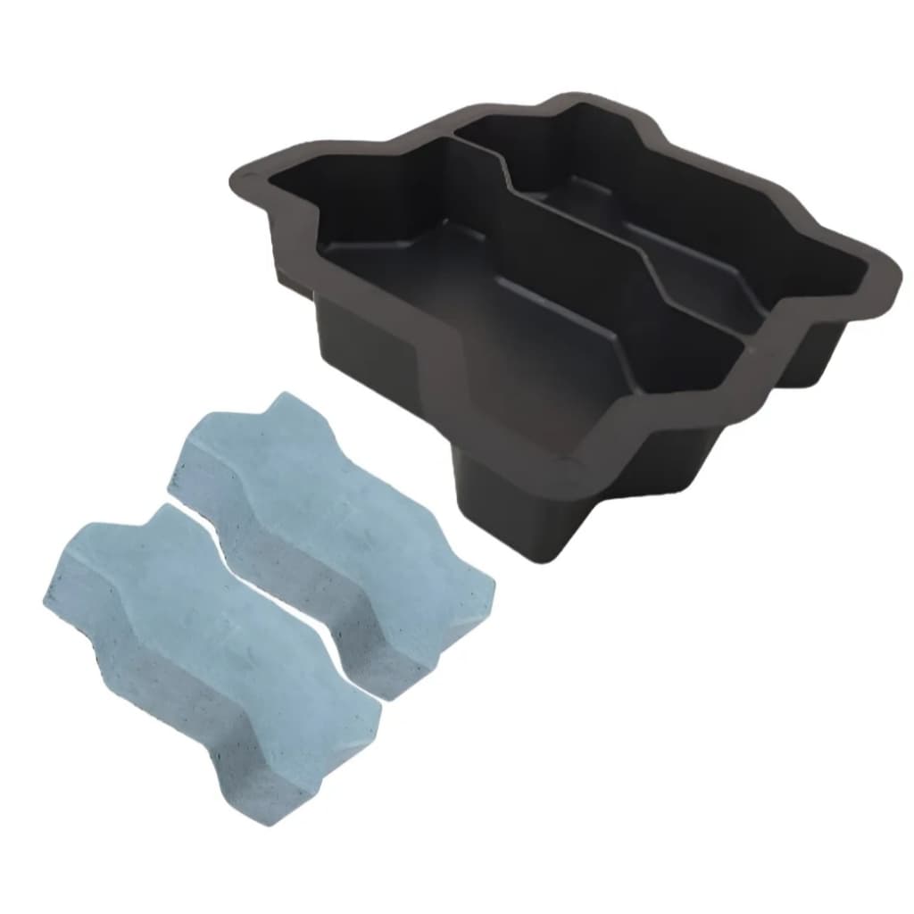 Kit 10 a 50 Formas Molde Calçada Bloco Para Fabricar Tijolinho Piso de Concreto Caminho Rua Jardim