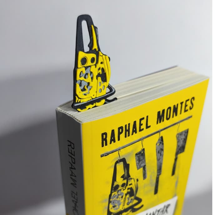 Marcador de Página Motosserra Inspirado no Livro Jantar Secreto de Raphael Montes