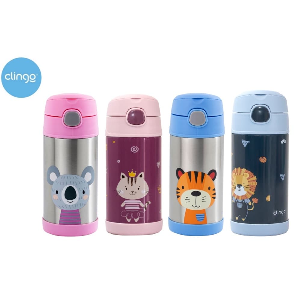 Garrafa Térmica Infantil Clingo Aço Inox Parede Dupla 270ml - camada vacuo