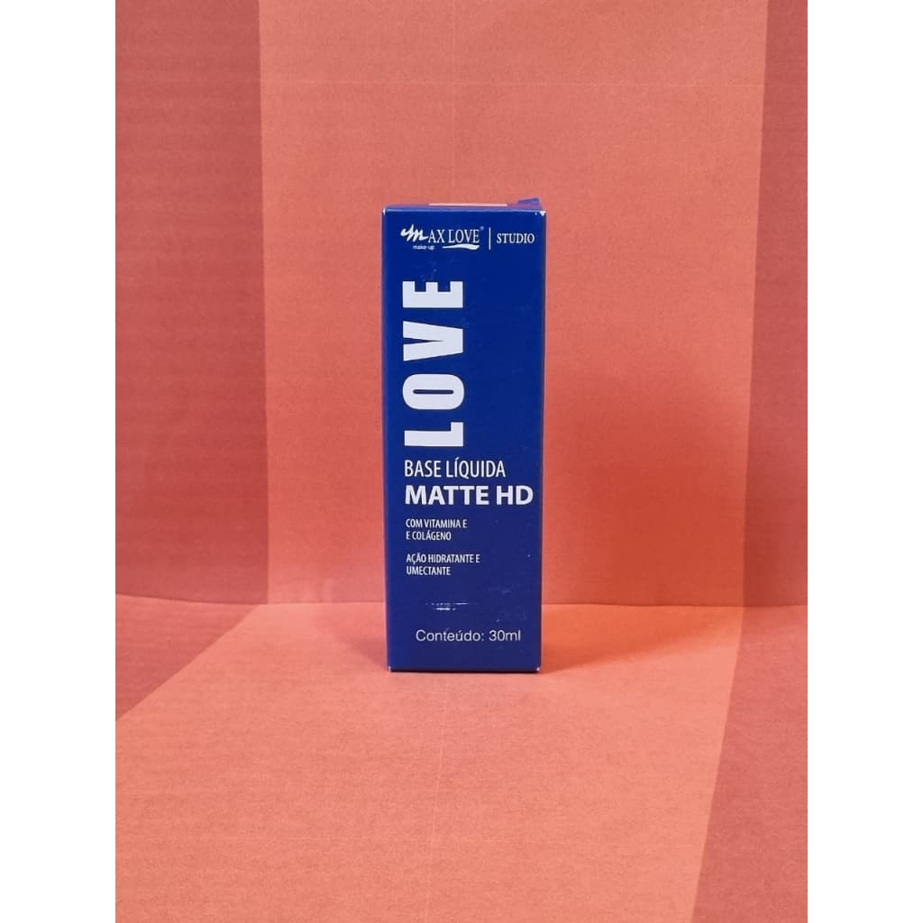 Base Matte Alta Cobertura Líquida Fluída HD Max Love - 30ml
