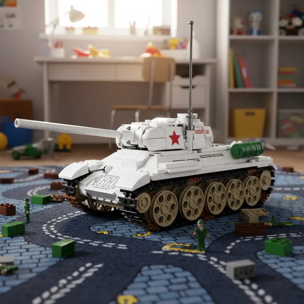 Blocos de Montar Tanque Soviético Segunda Guerra Inverno