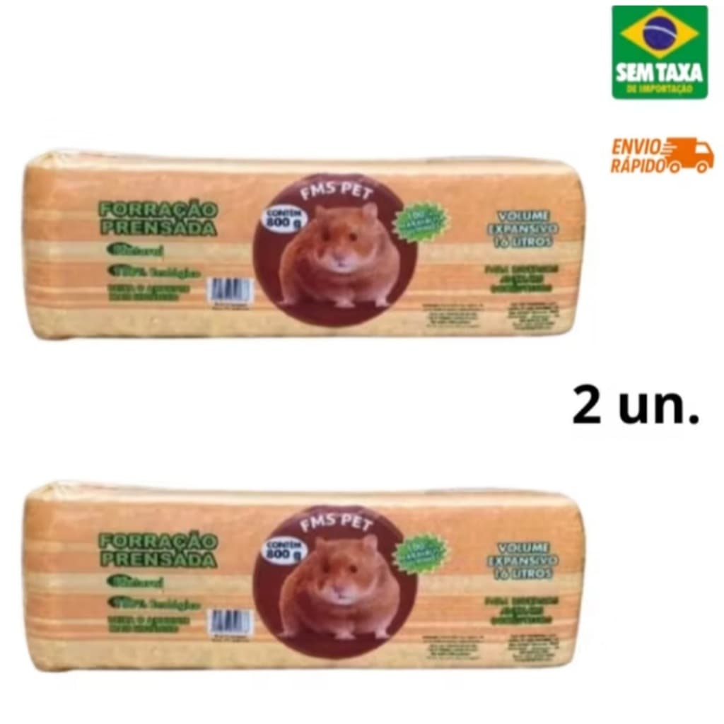 Serragem Maravalha 800g Prensada Forração para Hamster Pássaros Roedores