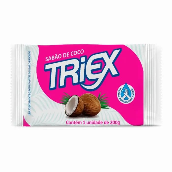 Sabão em Barra Coco 200g Triex Revenda Atacado Barato Variação 2- 4- 6- 8 unidades