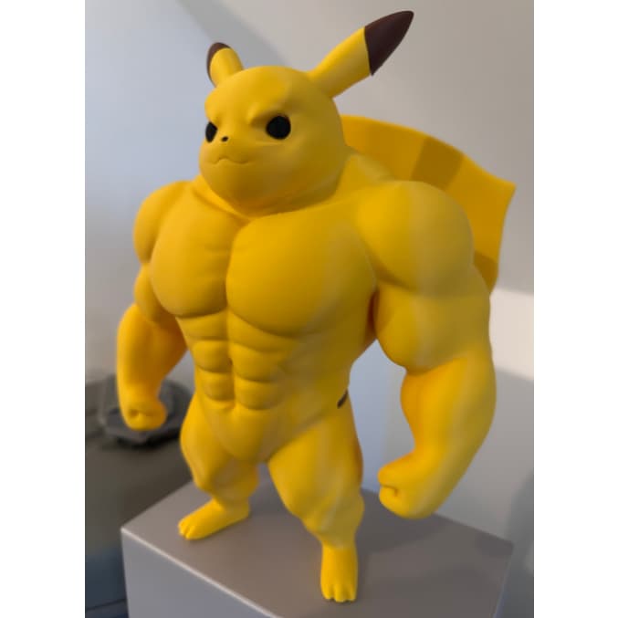 Pikachu GigaChad Pokemon maromba academia