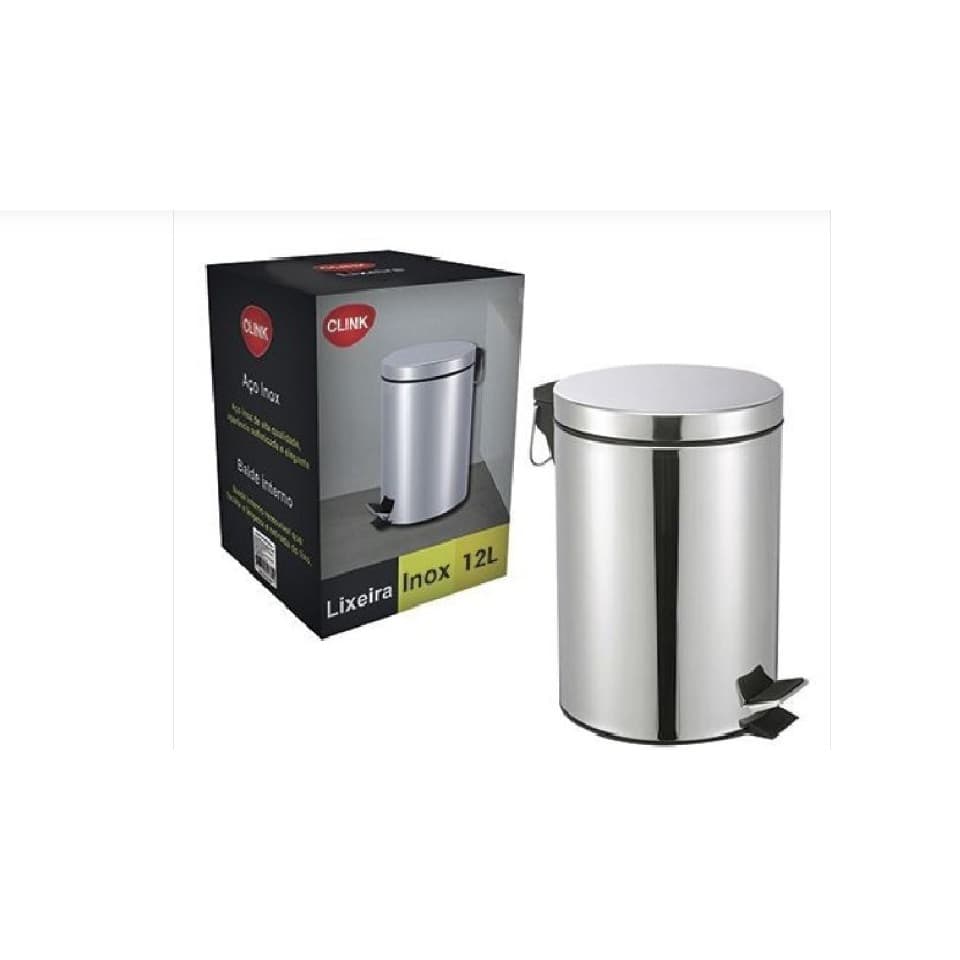 Lixeira Inox 12 Litros Pedal