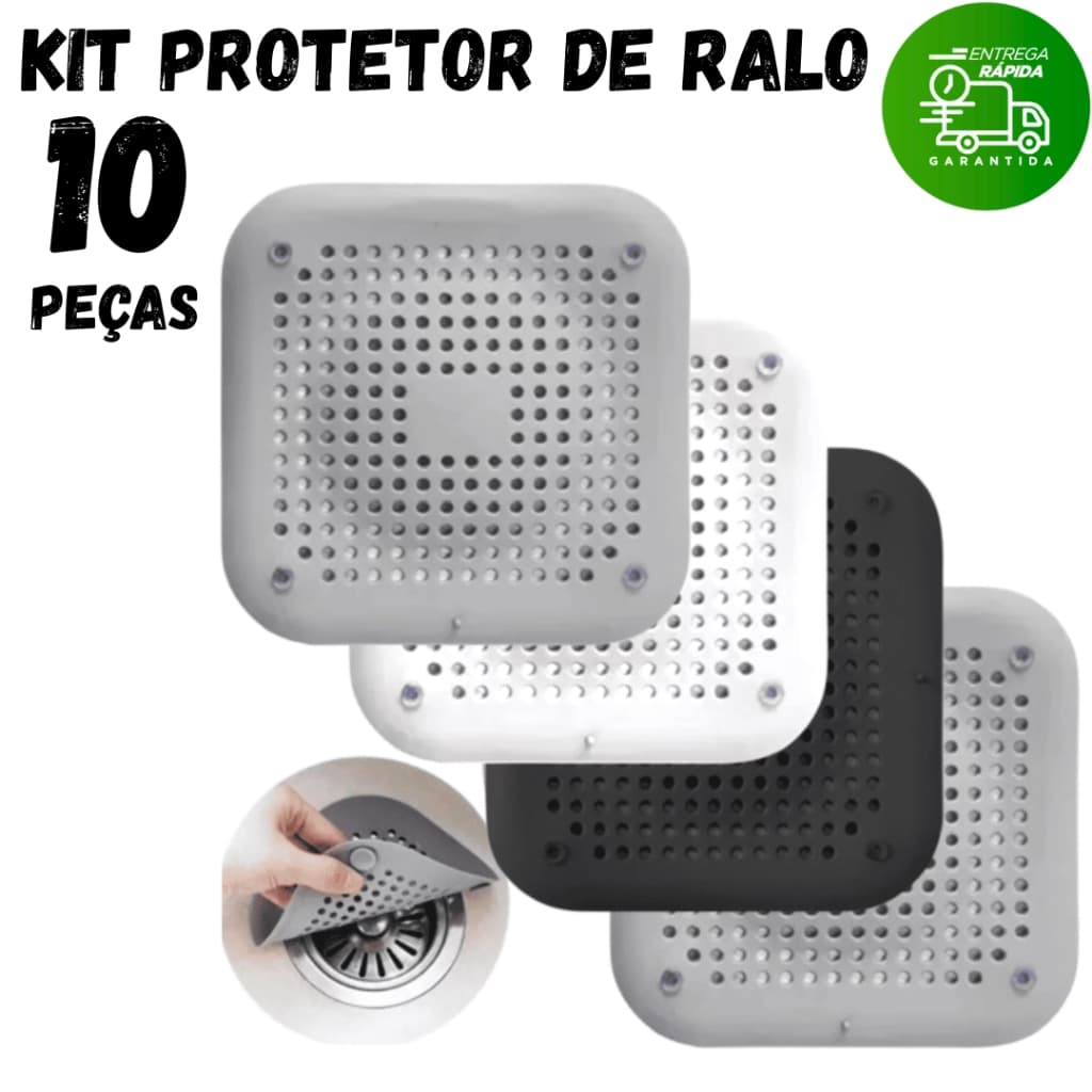 Kit 10 /6 ou 2 Protetor Ralo De Silicone Para Banheiro Pia  Cozinha Banheira Lavanderia Anti Inseto