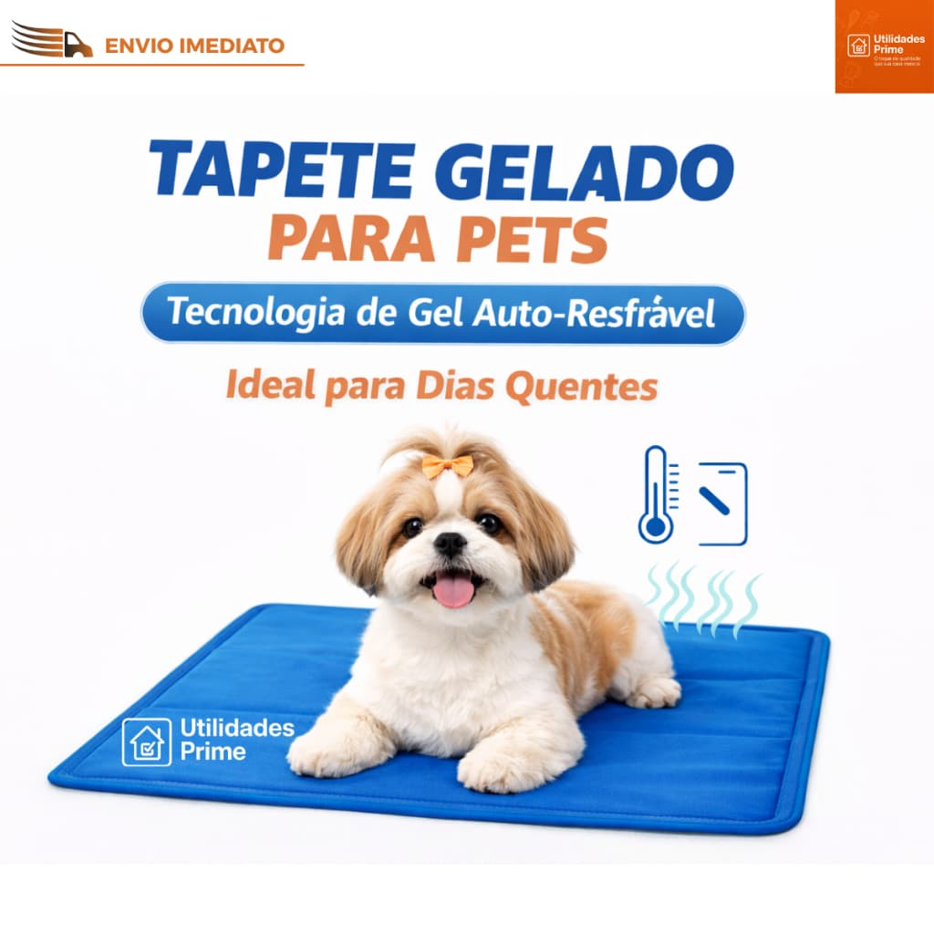 Tapete Gelado Refrescante Pet Cachorro Gato Colchonete Cama Resistente
