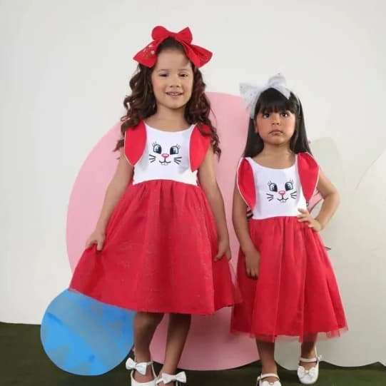 Vestido Infantil Páscoa Menina 1 ao 7 anos VÁRIAS CORES Look Coelha Menina Roupa de Coelhinha Feminina Fantasia Páscoa