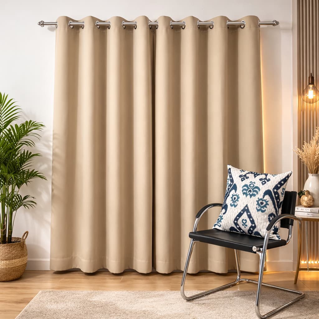 Cortina Blackout Premiun Corta Luz Longa Sala 2,30m X 1,35m Decoracao Quarto Poliester