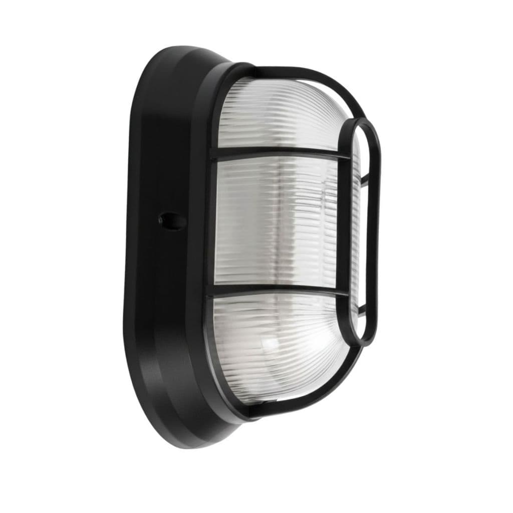 Luminaria Arandela tartaruga de parede muro com Grade Lampada E27 Branca Preta