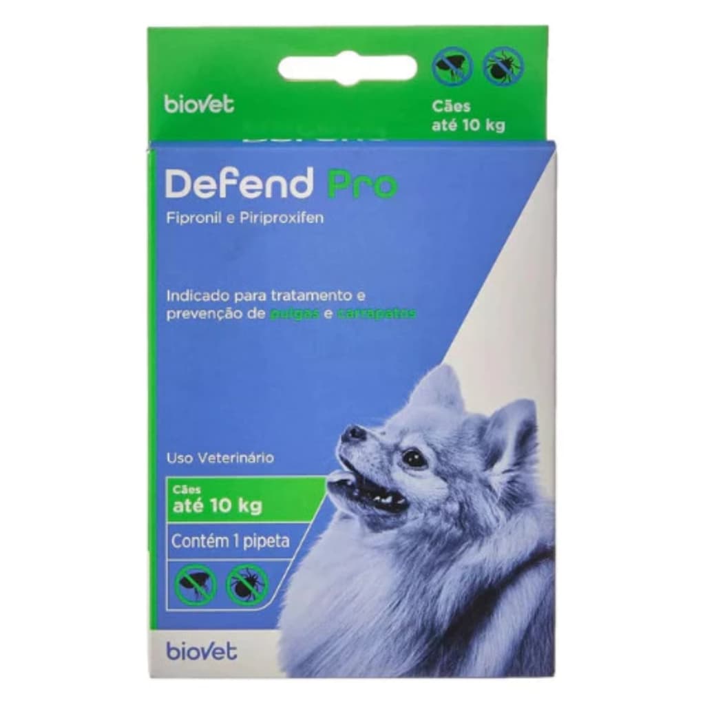 Defend Pro Tratamento Antipulgas e Carrapatos para Cães de até 10kg