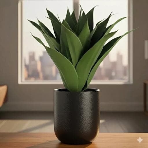 Planta Suculenta Ágave 48cm SEM VASO Folhagem Artificial Folhas Flores Artificiais Decoração Jardim Casa - LY803050