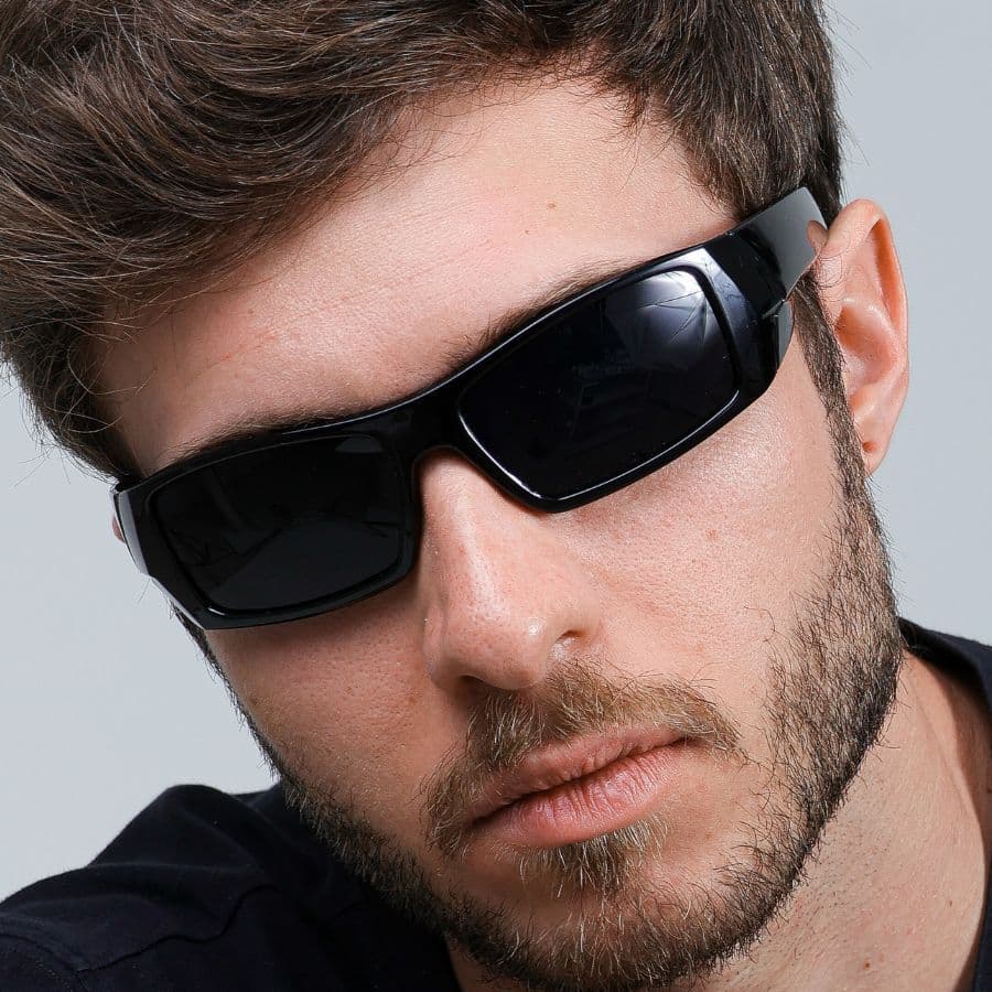 Óculos Surfista Grande Escuro Masculino Retangular Praia Unissex Emborrachado Quadrado Verão Loja x