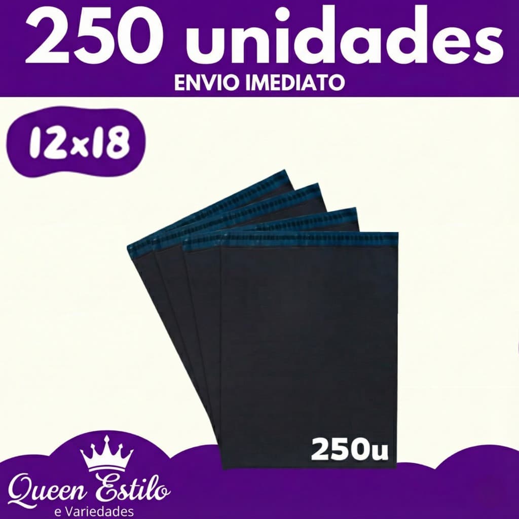 Envelope Segurança 12x18 Saquinho Saco Embalagem Ecommerce Envio Correios kit 250, 500, 1000 un