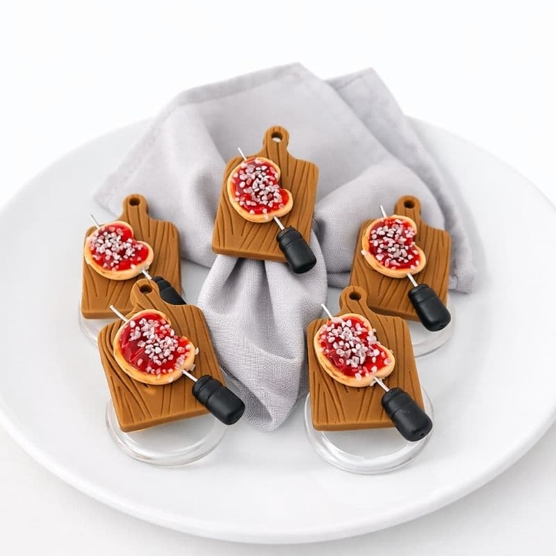 Porta Guardanapo Churrasco mod4 em biscuit para mesa posta