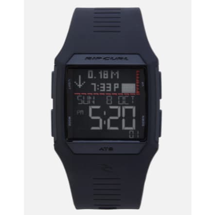 Relógio Digital Rifles Tide Rip Curl Preto Black a prova d'água
