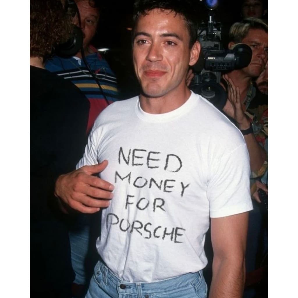 Camiseta Oversized Porsche Need Money For Porsche Iconico Anos 90 100% Algodão