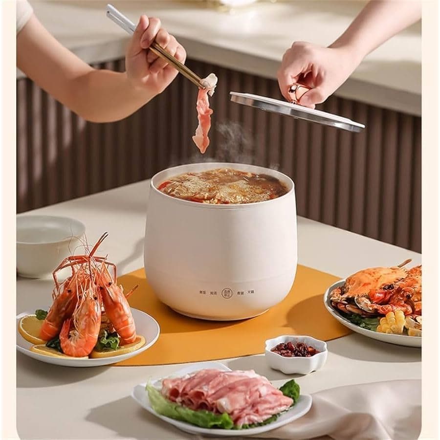 Mini Panela De Arroz Elétrica Sopas Caldos Cerâmica 1,8l Viccoli - 110v