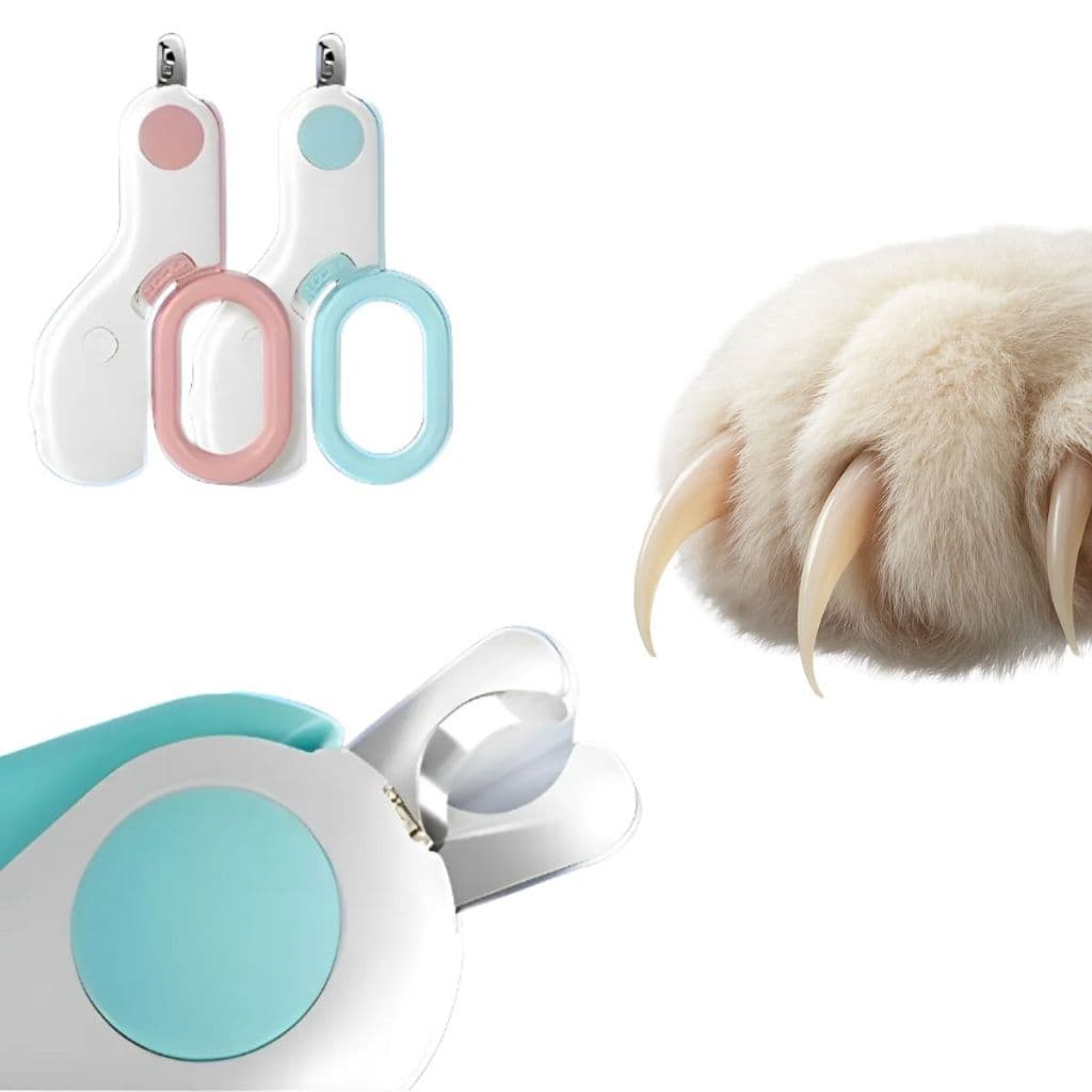 Cortador De Unha Gato e Cachorro Com Luz LED Aparador Seguro Lâmina Inox Cortador Unha Gato Aparador