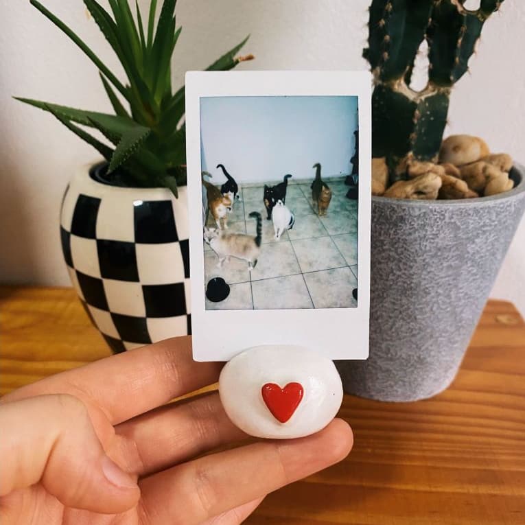 Instax porta fotos polaroid coração porta retrato foto polaroid