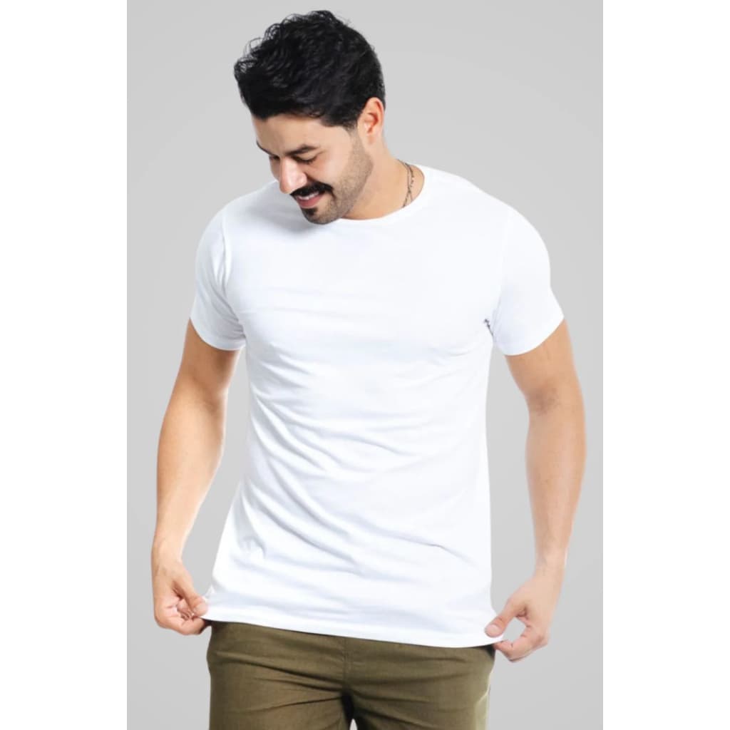 Camiseta Masculina Algodão T-shirt Segunda Linha Básica Leve Algodão Homem