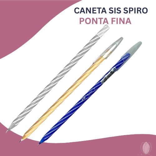 Caneta Esferográfica CIS Spiro Ponta Fina 0.7mm