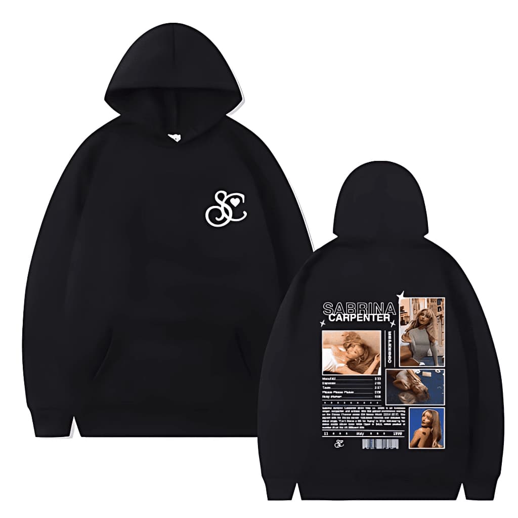Moletom Canguru Algodão Unissex Adulto Infantil Estilo Sabrina Carpenter – Moda Jovem Moderna