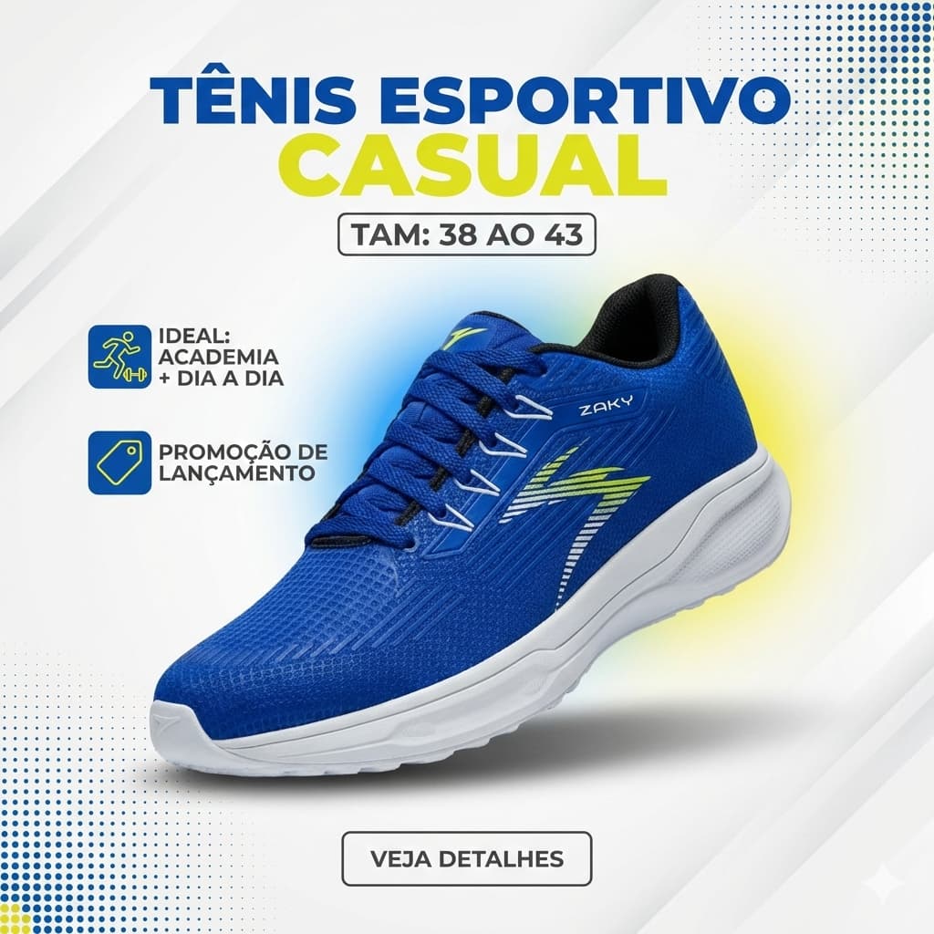 Tênis Academia Masculino Leve Antiderrapante - Corrida, Caminhada, Treino e Dia a Dia - 38 ao 43