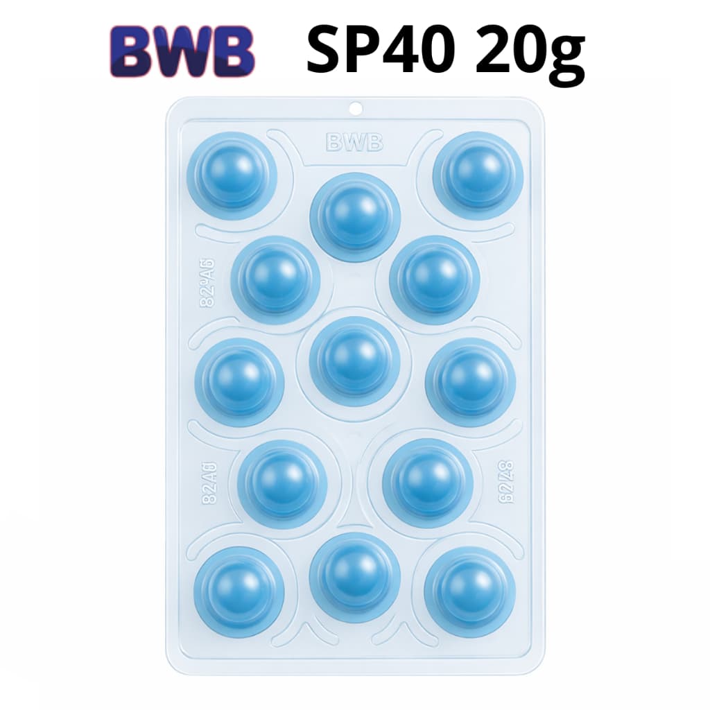 Forma SP40 Trufa Bombom 20g BWB 🍫 3 Partes c/ Silicone • 13 Cavidades • Linha Premium